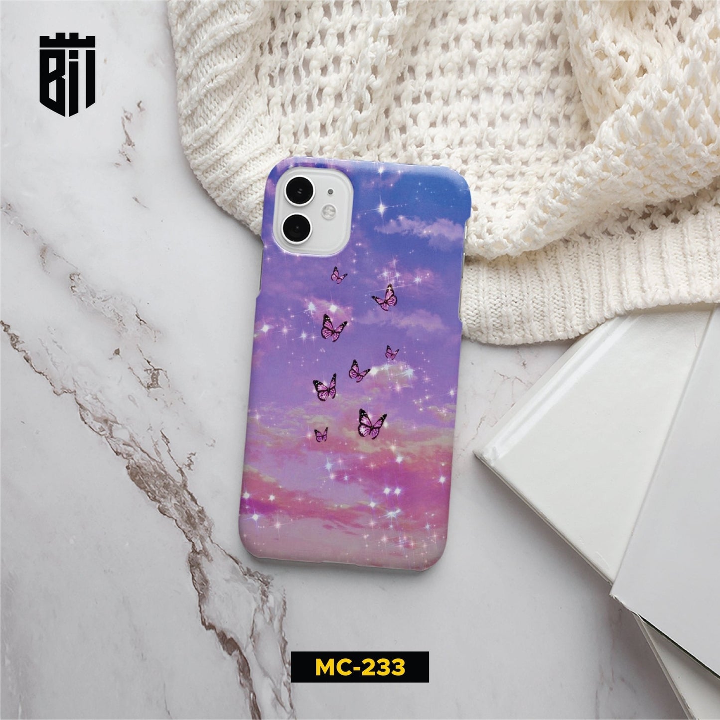 MC233 Sky Butterflies Customized Mobile Case - BREACHIT