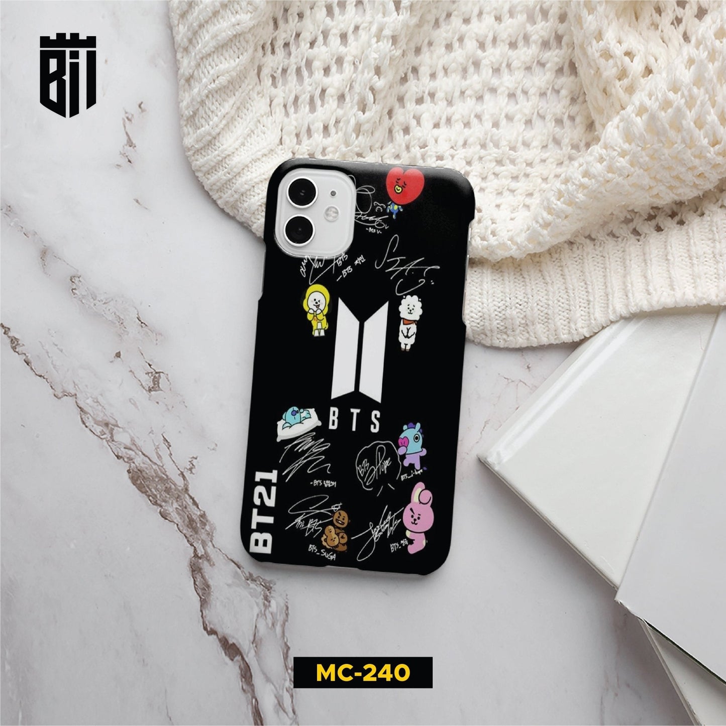 MC240 BT21 Autograph BTS Customized Mobile Case - BREACHIT