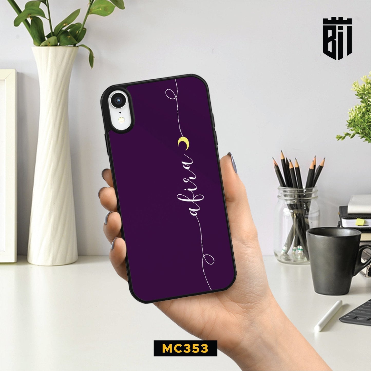 MC353 Purple Name Design Mobile Case - BREACHIT