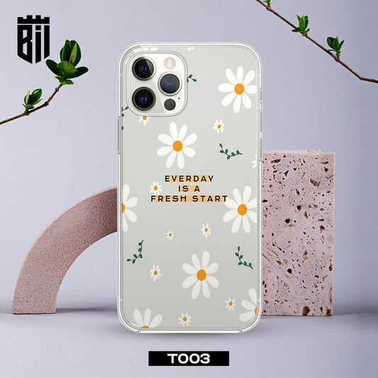 T003 Daisy Everyday Transparent Design Mobile Case - BREACHIT