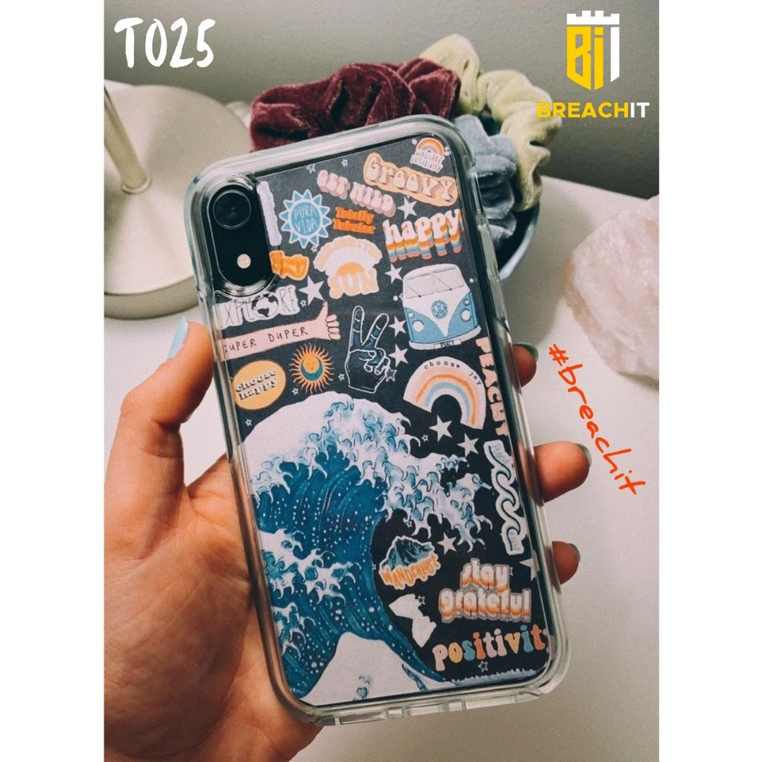 T025 Stickers Transparent Design Mobile Case - BREACHIT