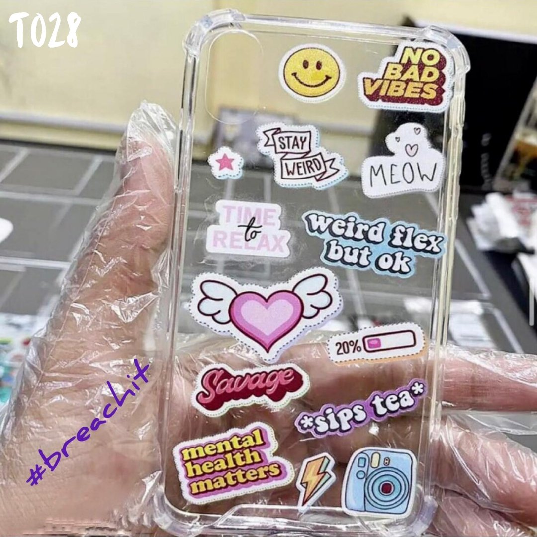 T028 Stickers Transparent Design Mobile Case - BREACHIT