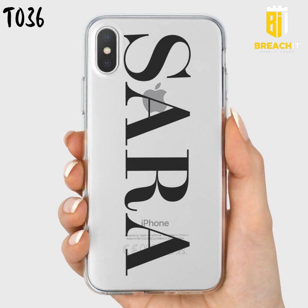 T036 Name Transparent Design Mobile Case - BREACHIT