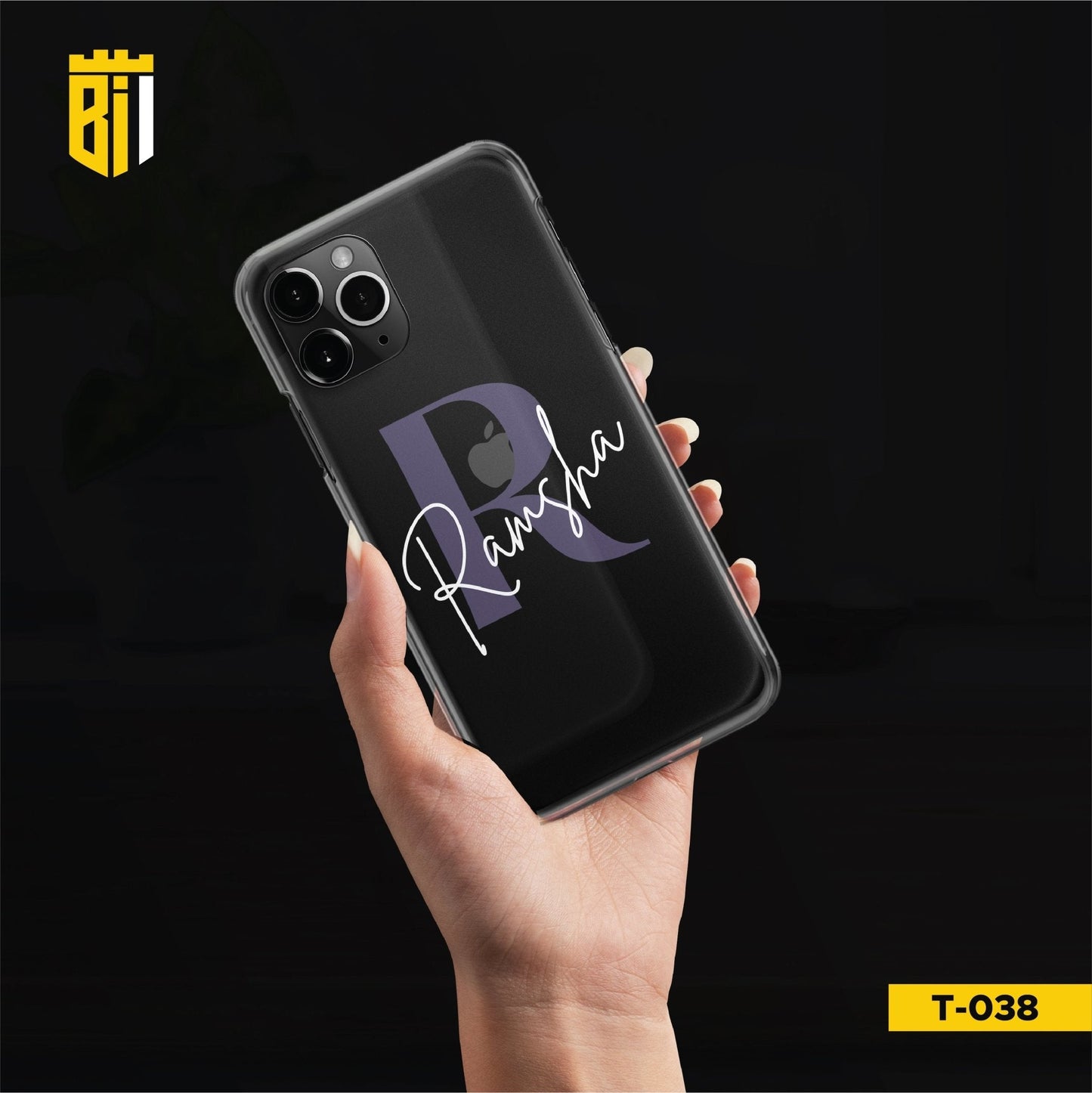 T038 Name Transparent Design Mobile Case - BREACHIT