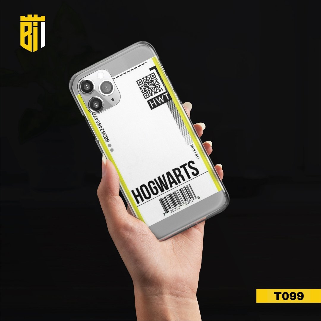 T099 Hogwarts Boarding Pass Transparent Design Mobile Case - BREACHIT