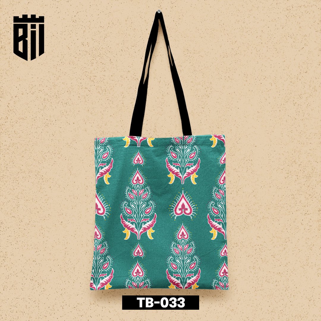TB033 - Floral Pattern Tote Bag - BREACHIT