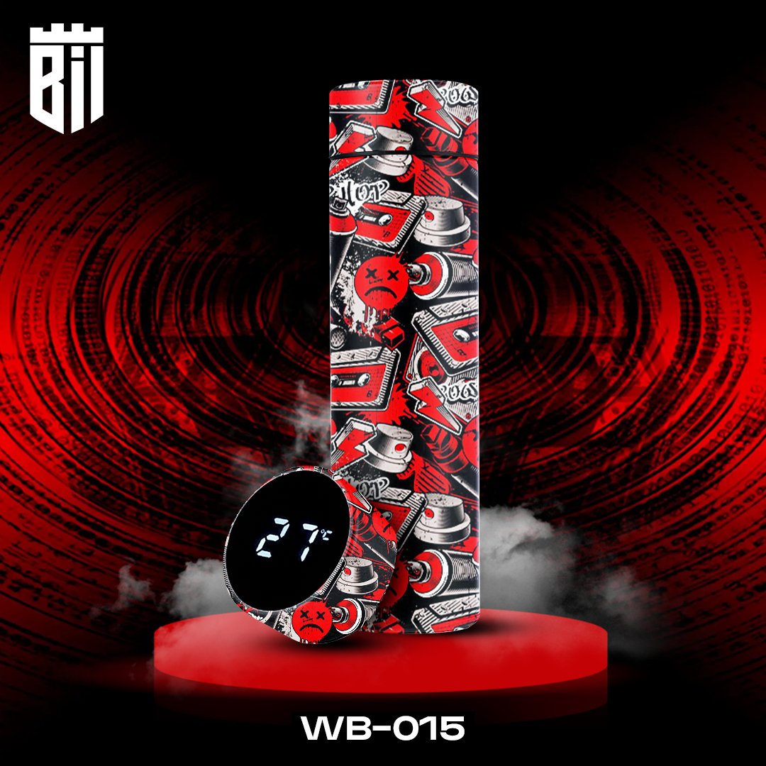 WB-015 - Graffiti Printed Temperature Water Bottle - BREACHIT