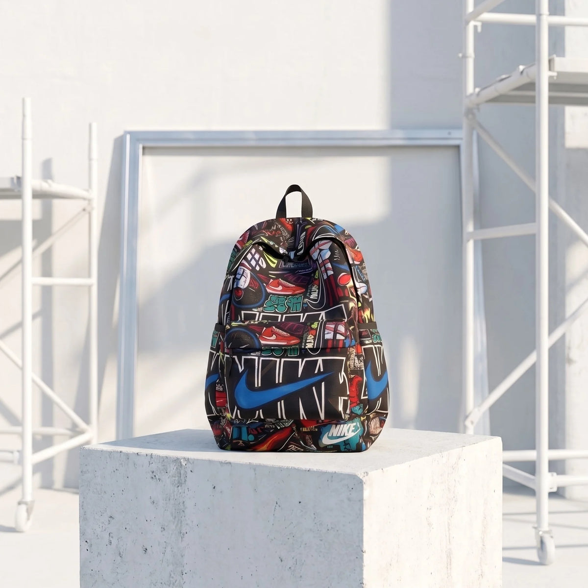DB009 Just Do It Allover Printed Backpack