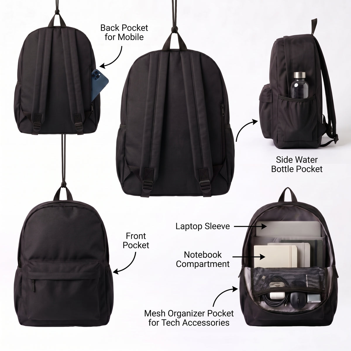 Urban Black Backpack
