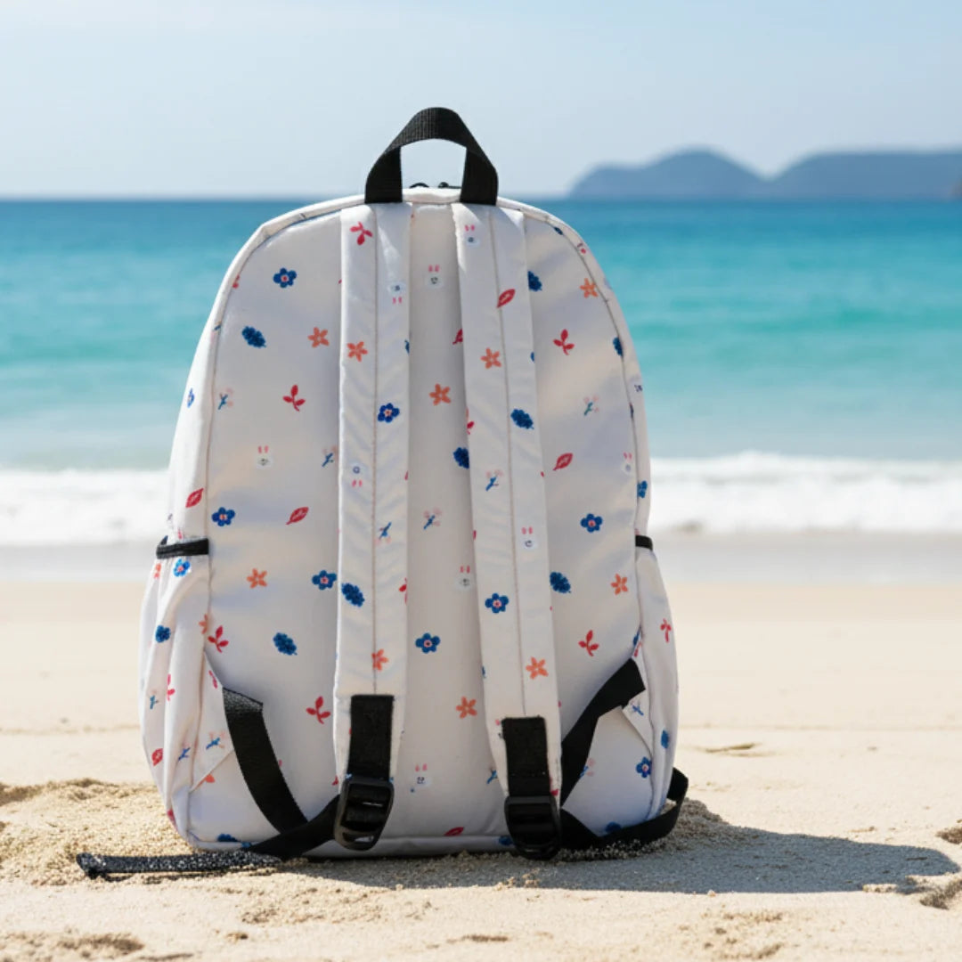 DB093 Flower Pattern Allover Printed Backpack