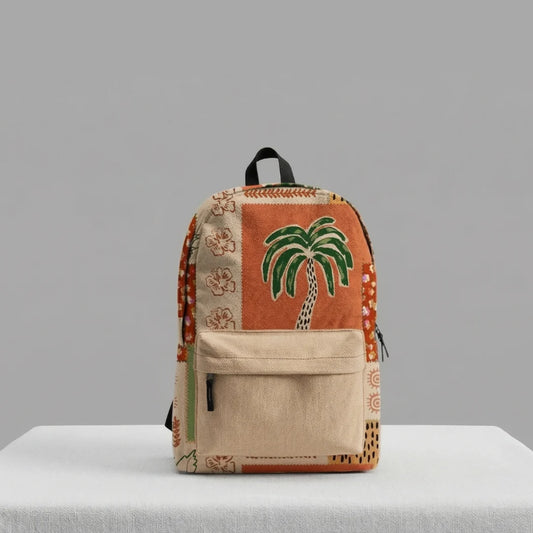 DB151 Tropic Patch Allover Printed Backpack