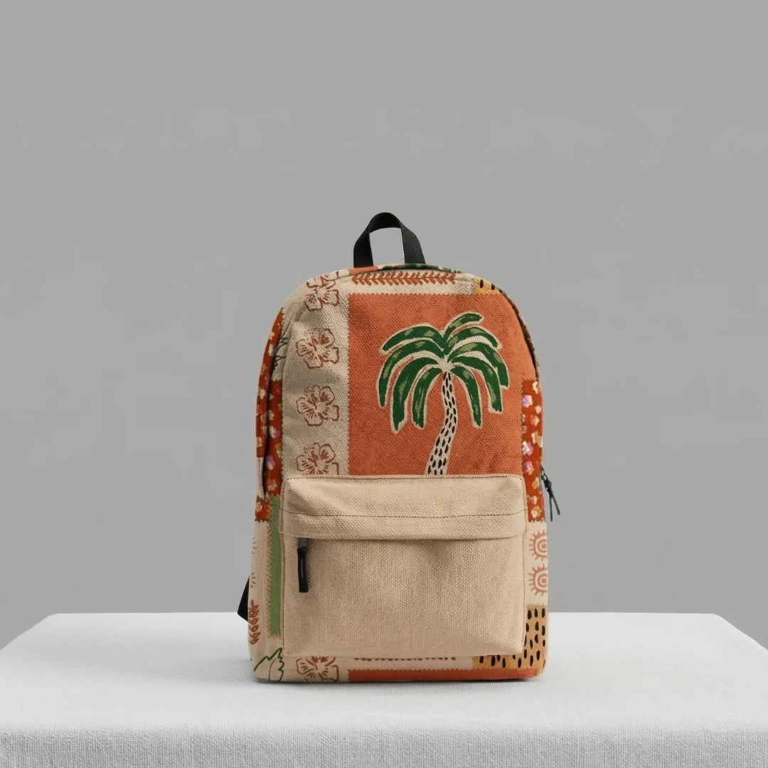 DB151 Tropic Patch Allover Printed Backpack