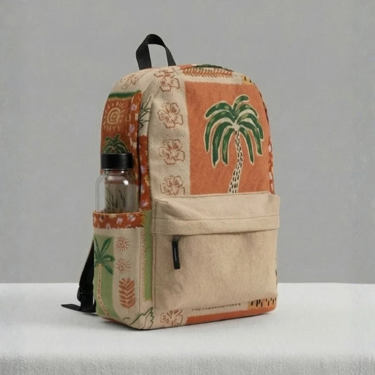 DB151 Tropic Patch Allover Printed Backpack