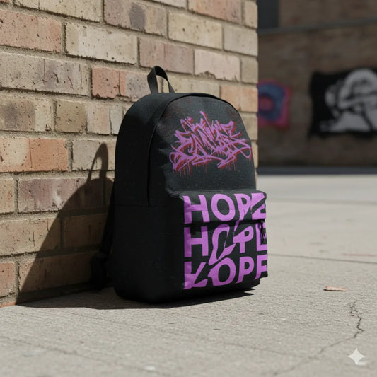 DB154 Street Hope Allover Printed Backpack