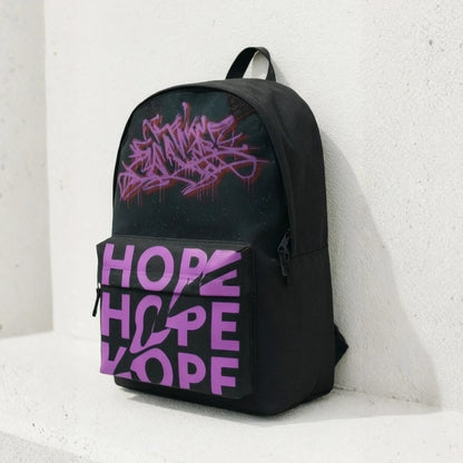 DB154 Street Hope Allover Printed Backpack