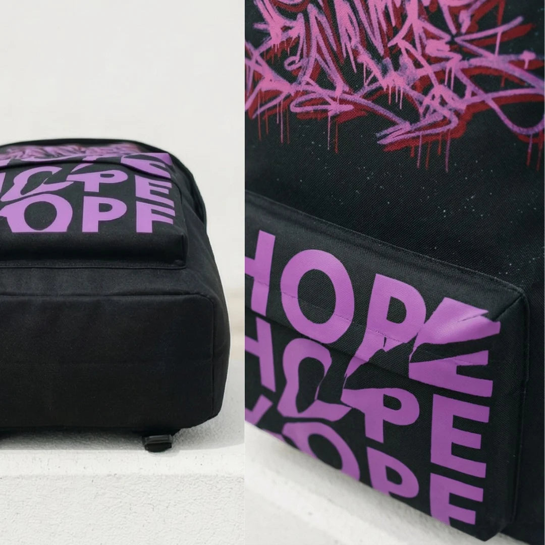 DB154 Street Hope Allover Printed Backpack