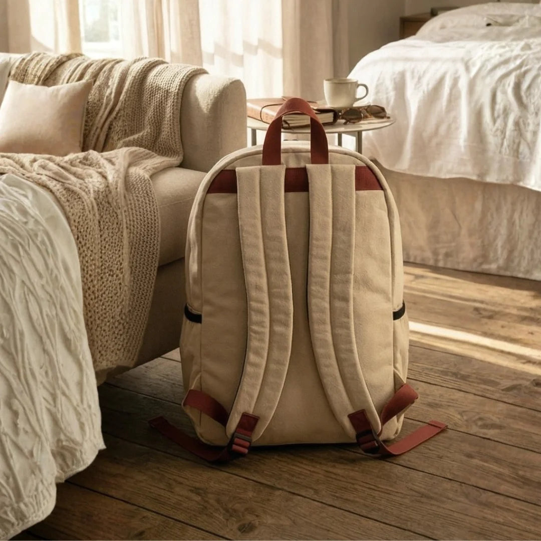 Lavender Bloom Embroidered Backpack