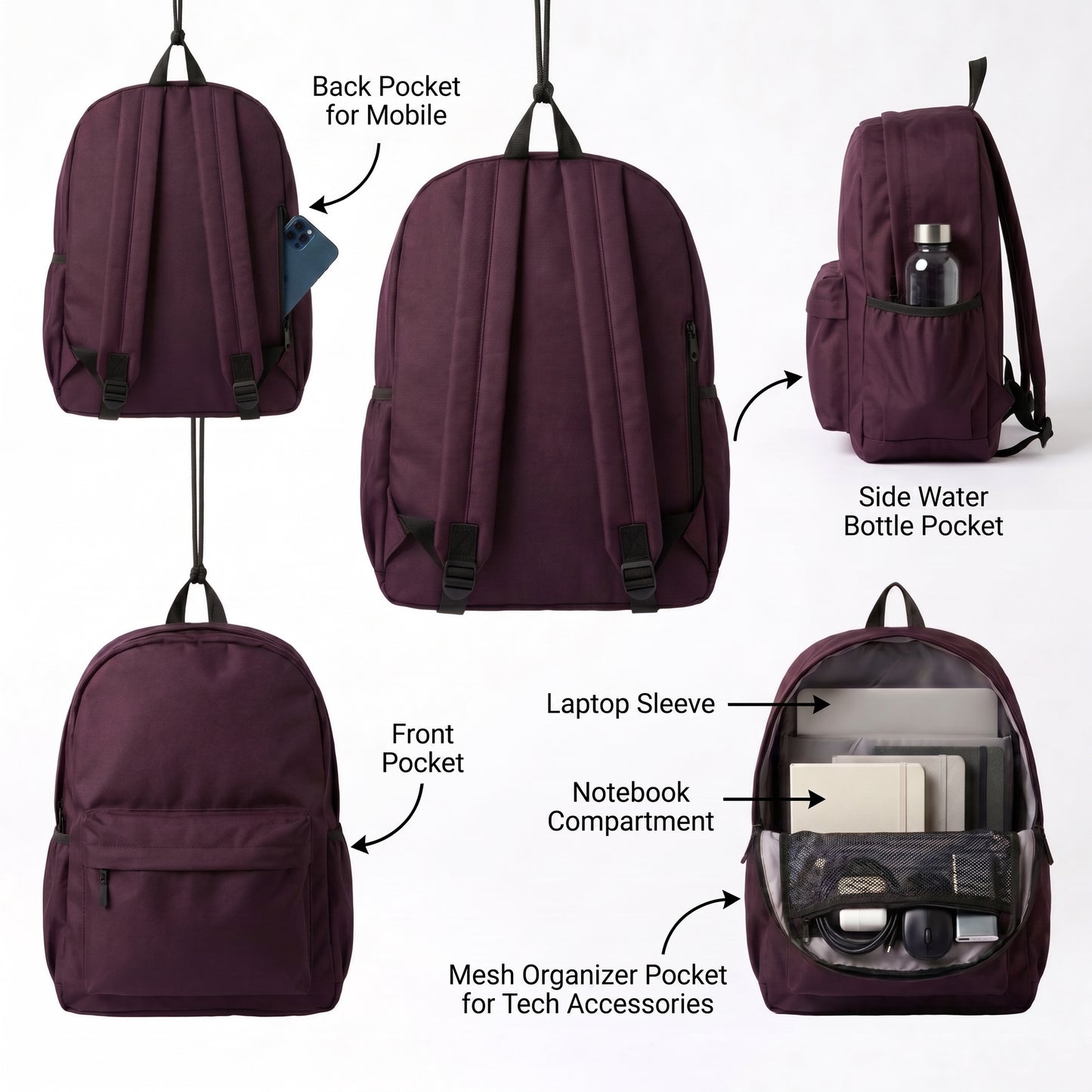 Urban Burgundy Backpack