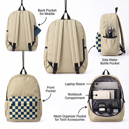 Oxford Grid Backpack