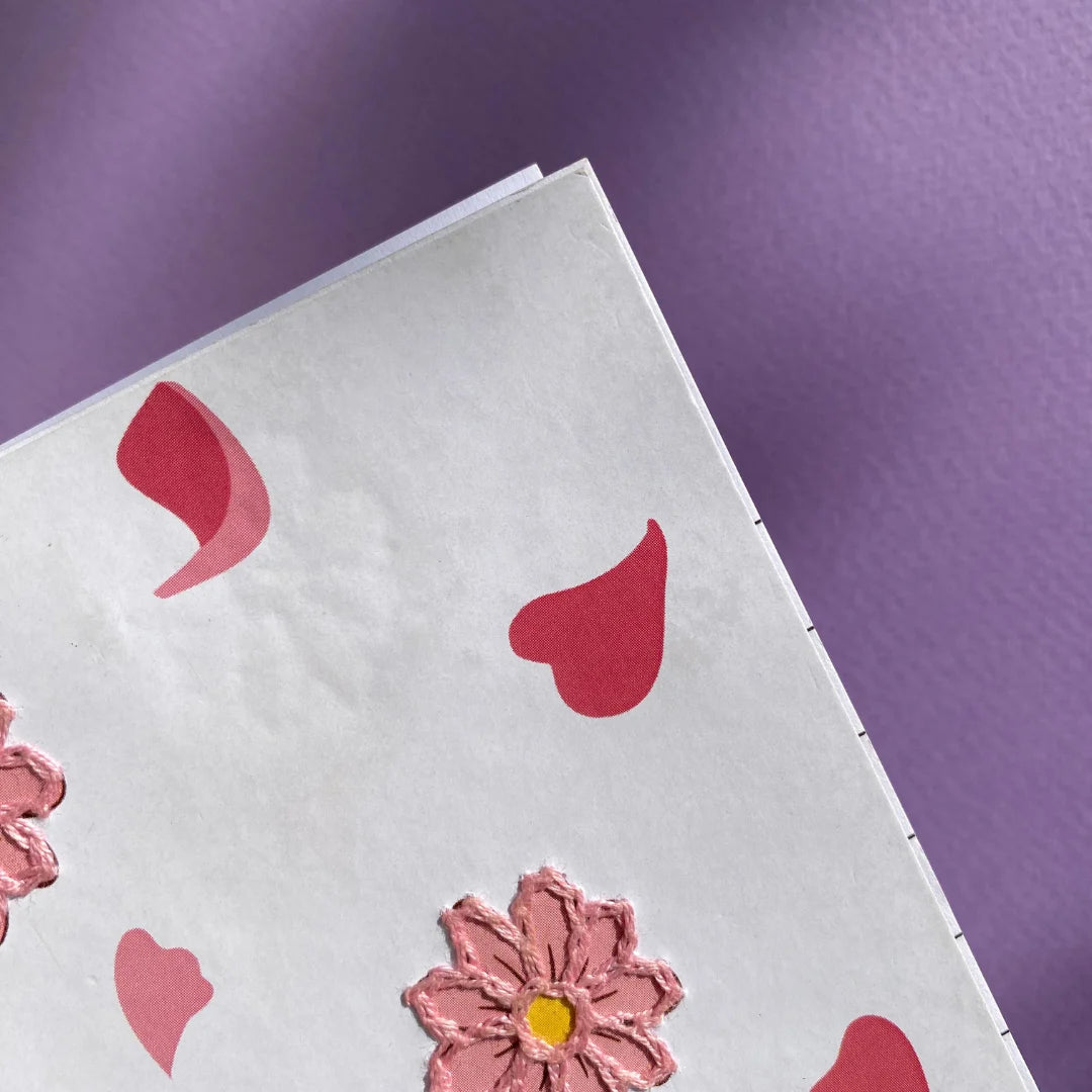 Petal Whispers Embroidered Notebook