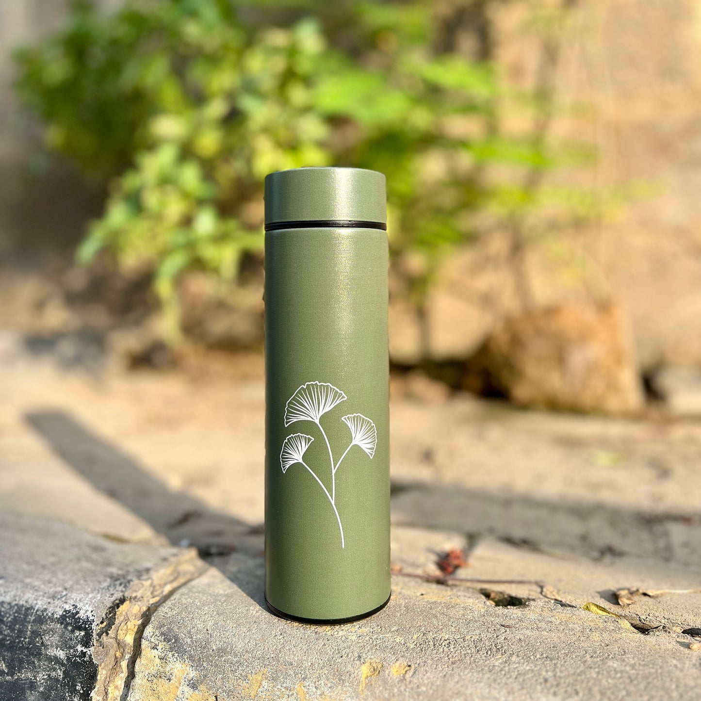 WB042 - Blossom Green Printed Temperature Water Bottle