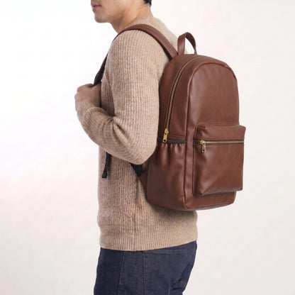 The Brown Voyager Leatherite Backpack