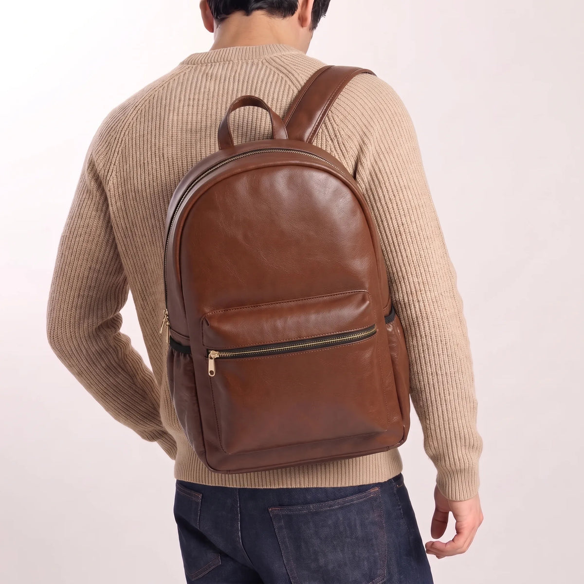 The Brown Voyager Leatherite Backpack