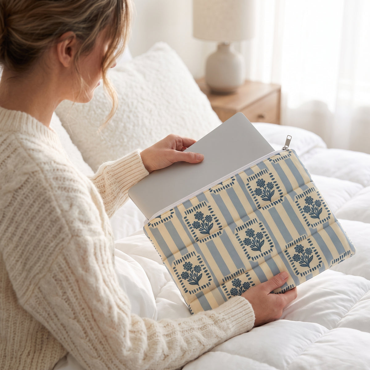 Bluebell Quilt Puffer Laptop Sleeve