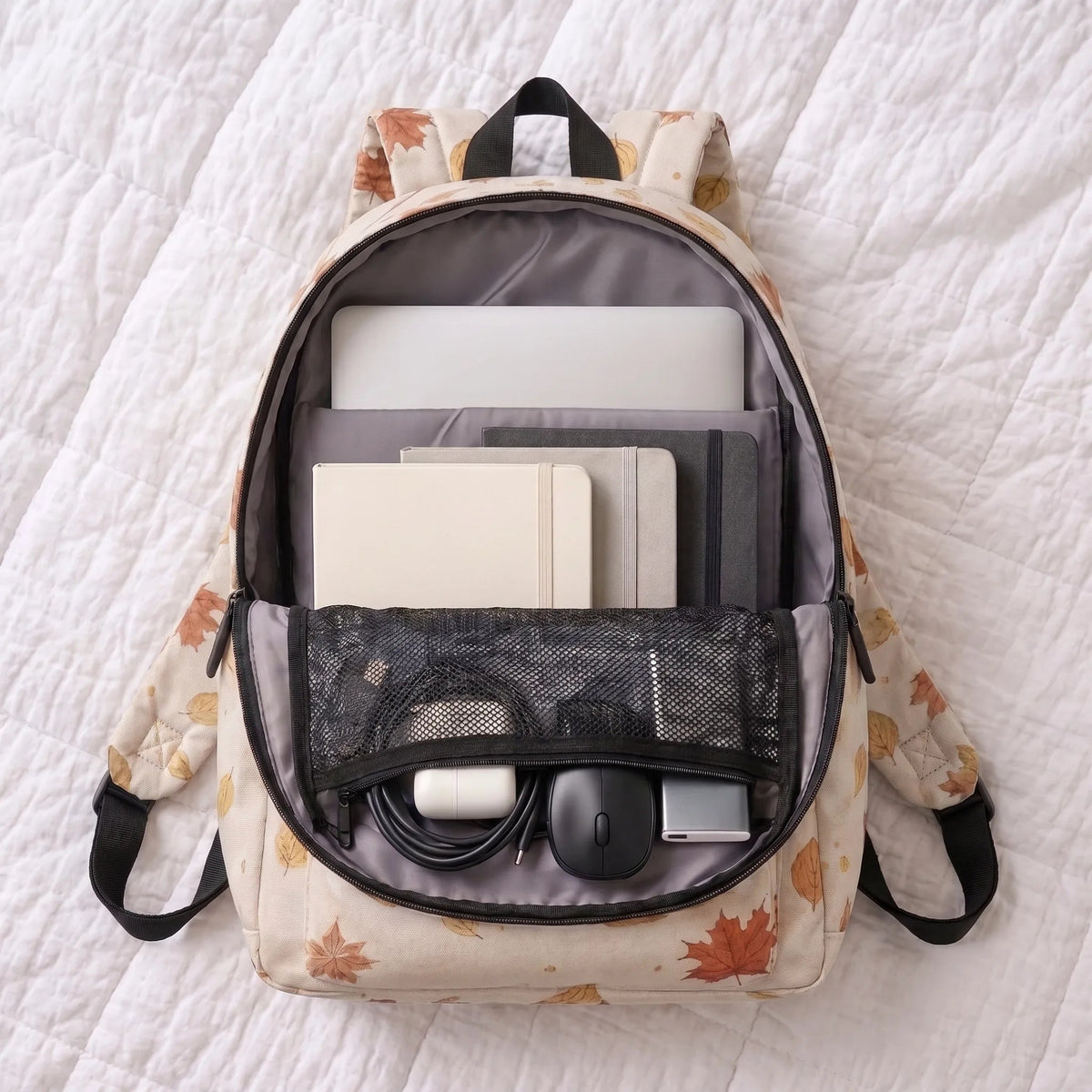 Autumn Breeze Allover Printed Backpack - BREACHIT