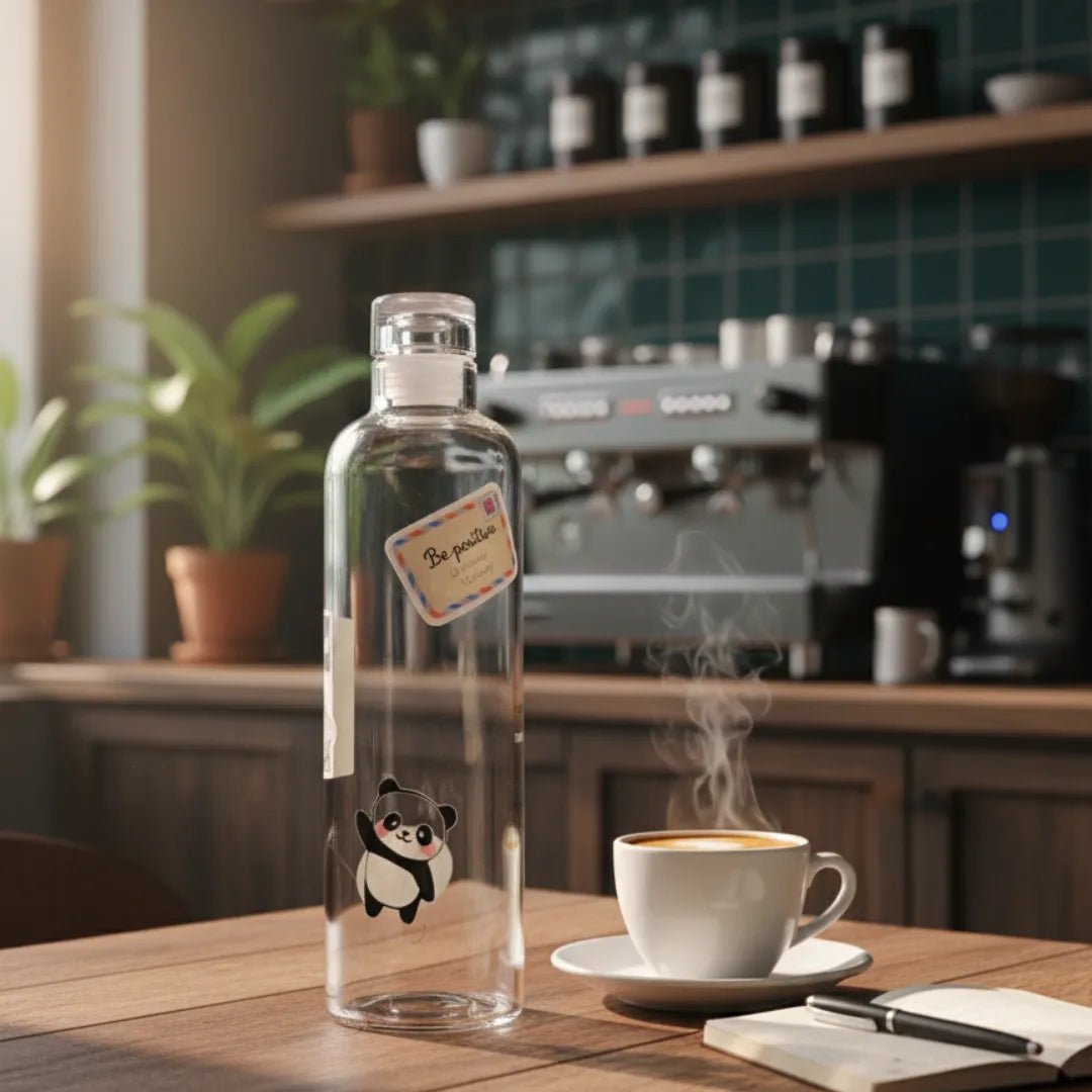 Be Positive Glass Water Bottle - BREACHIT
