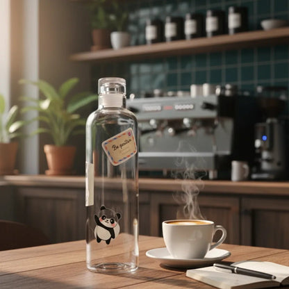 Be Positive Glass Water Bottle - BREACHIT