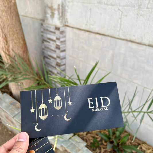 Black Gold Eid Mubarak | Your Name Envelopes - BREACHIT