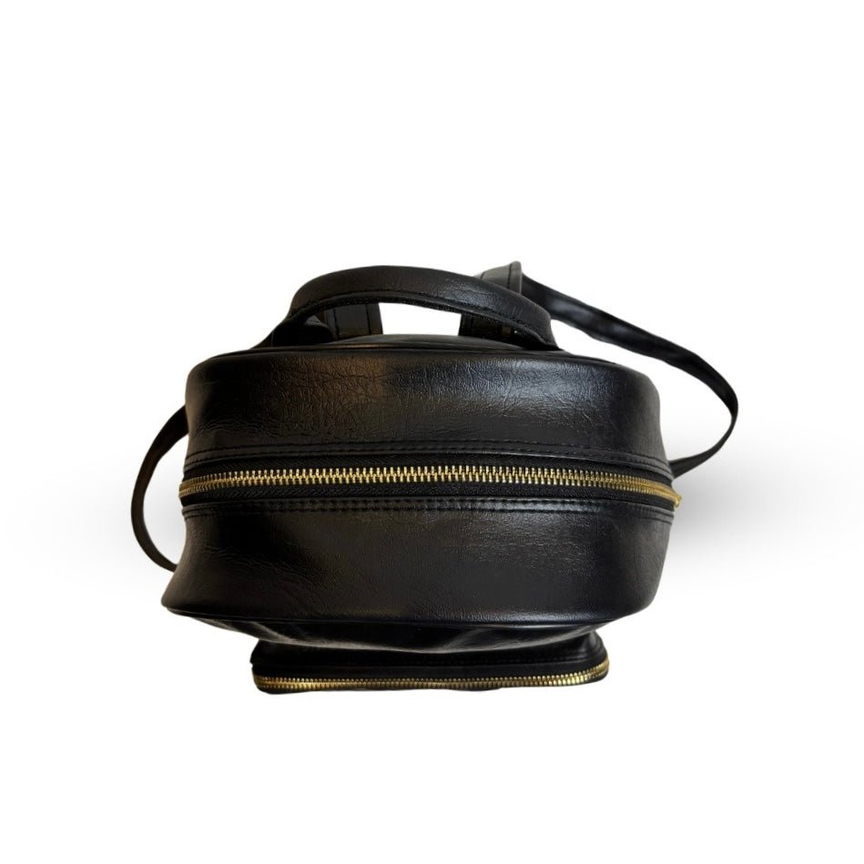 Black Gold Elegance Mini Backpack - BREACHIT