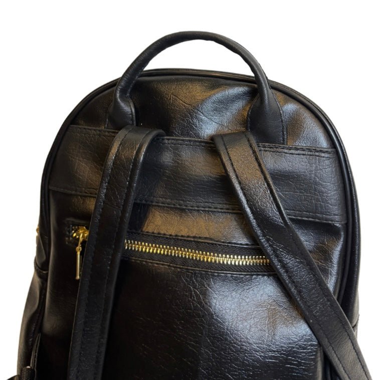 Black Gold Elegance Mini Backpack - BREACHIT