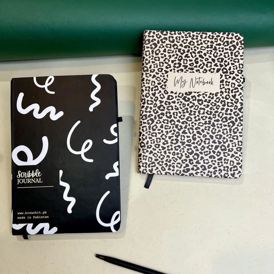 Black Leopard Scribble Journals - BREACHIT