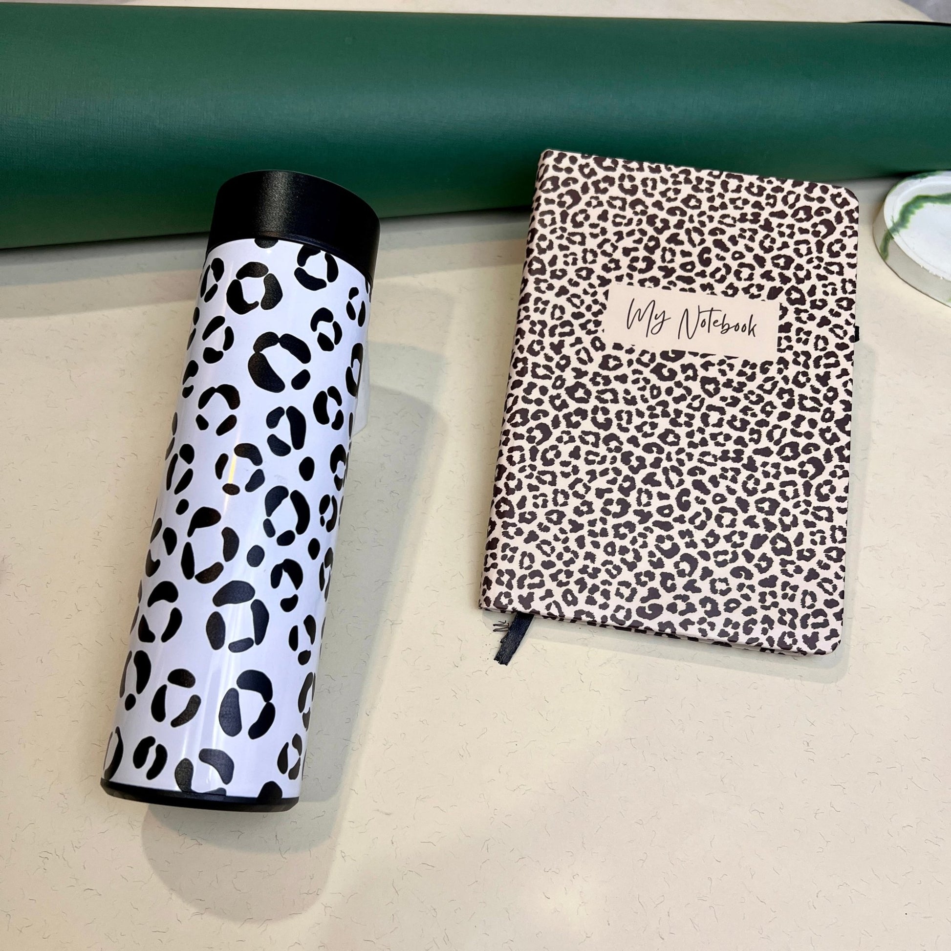 Bloom Leopard Water Bottle Scribble Journal - BREACHIT