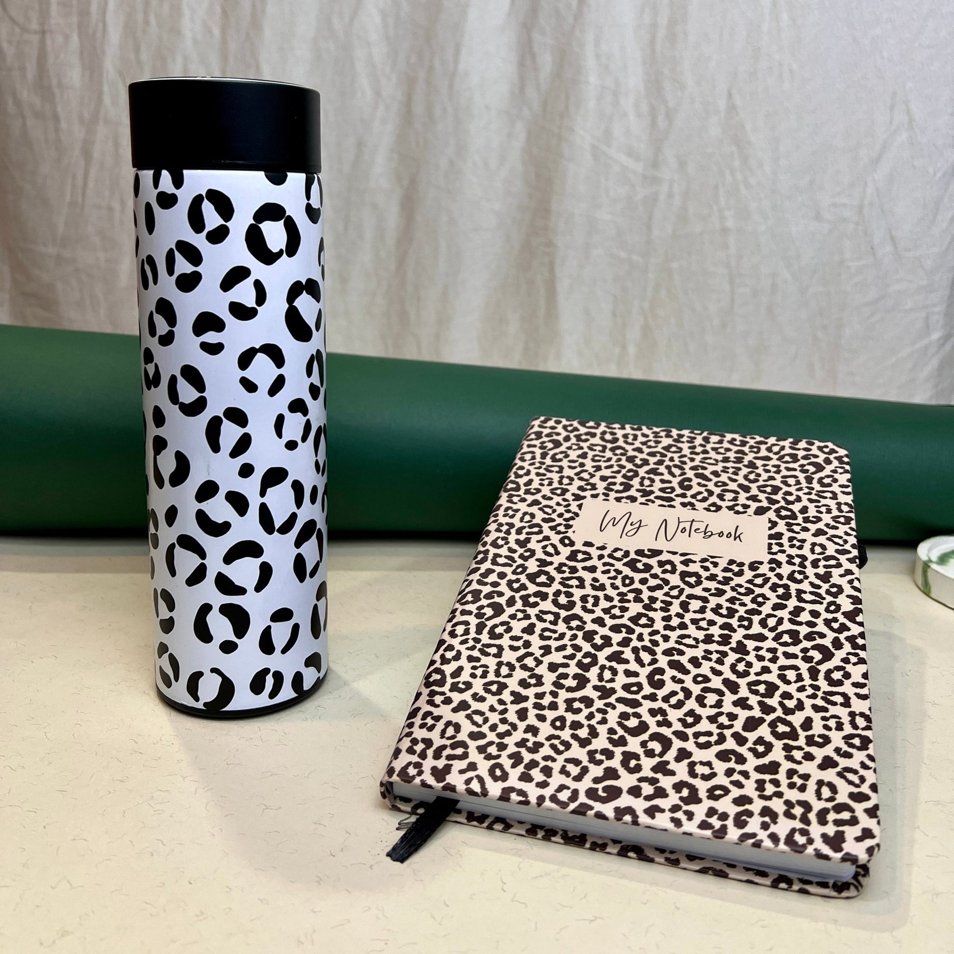 Bloom Leopard Water Bottle Scribble Journal - BREACHIT