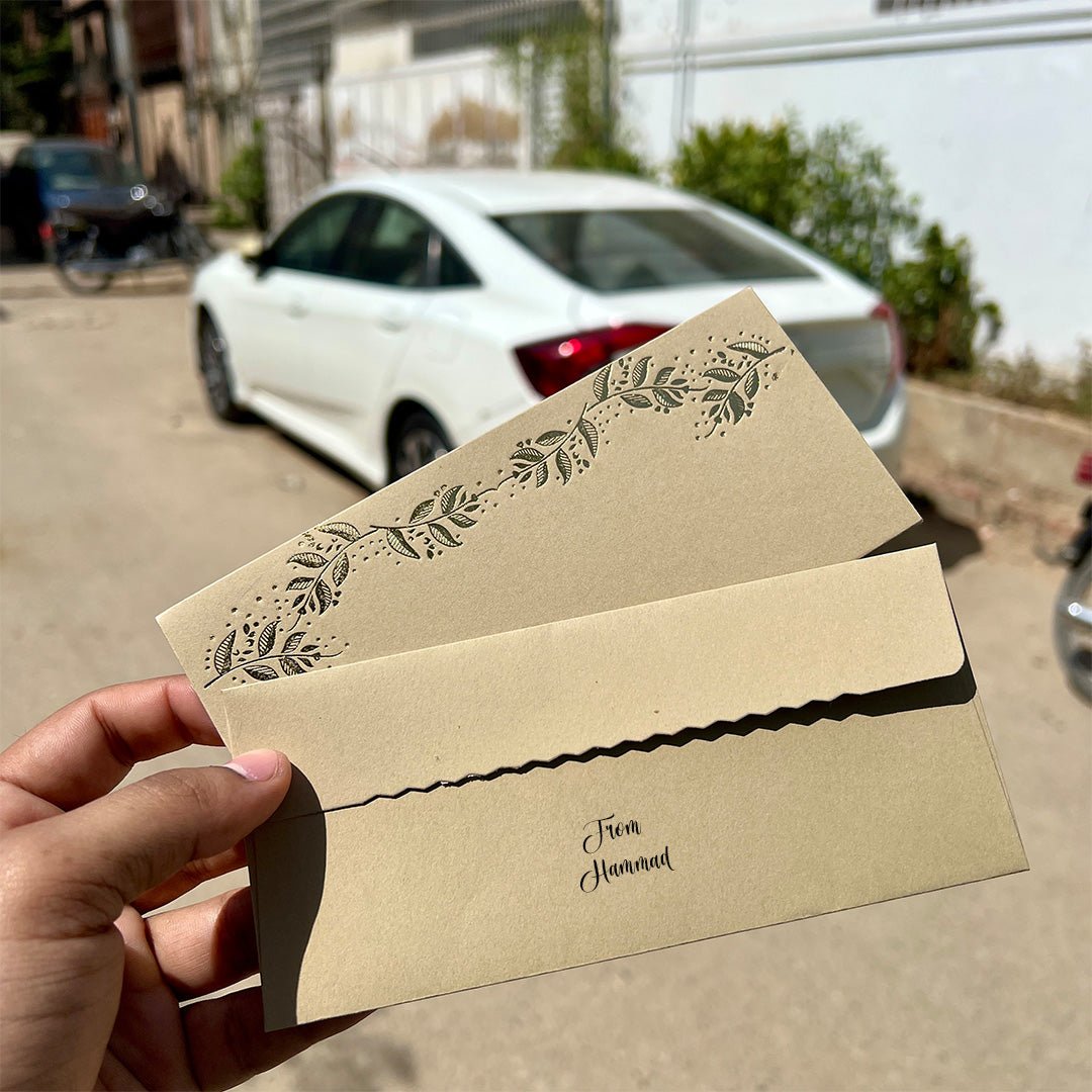 Brown Floral Pattern | Your Name Envelopes - BREACHIT