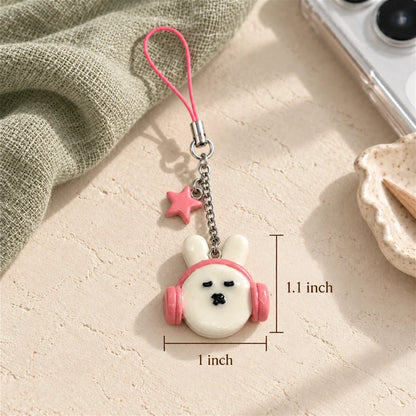 Bunny Beats - Handmade Clay Phone Charm - BREACHIT