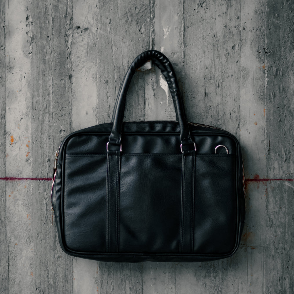 Classic Black Leatherite Laptop Sleeve Bag - BREACHIT