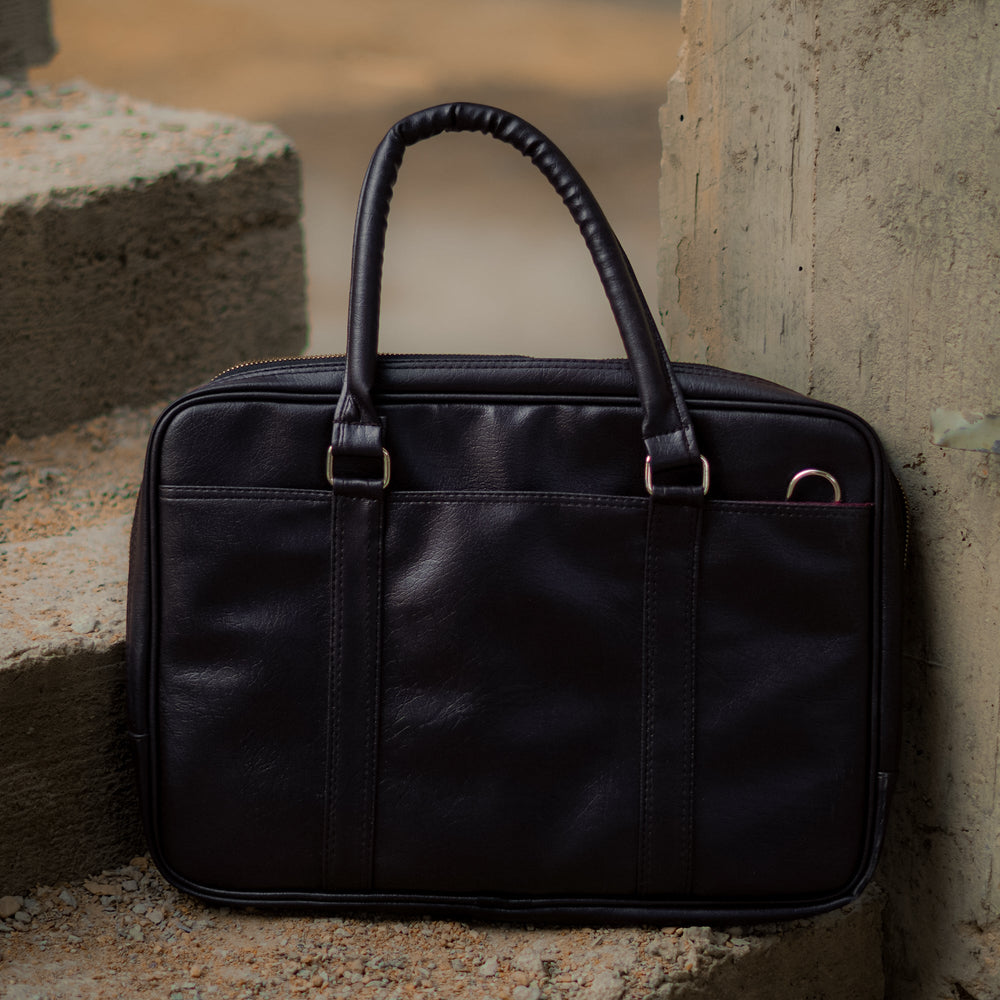 Classic Brown Leatherite Laptop Sleeve Bag - BREACHIT