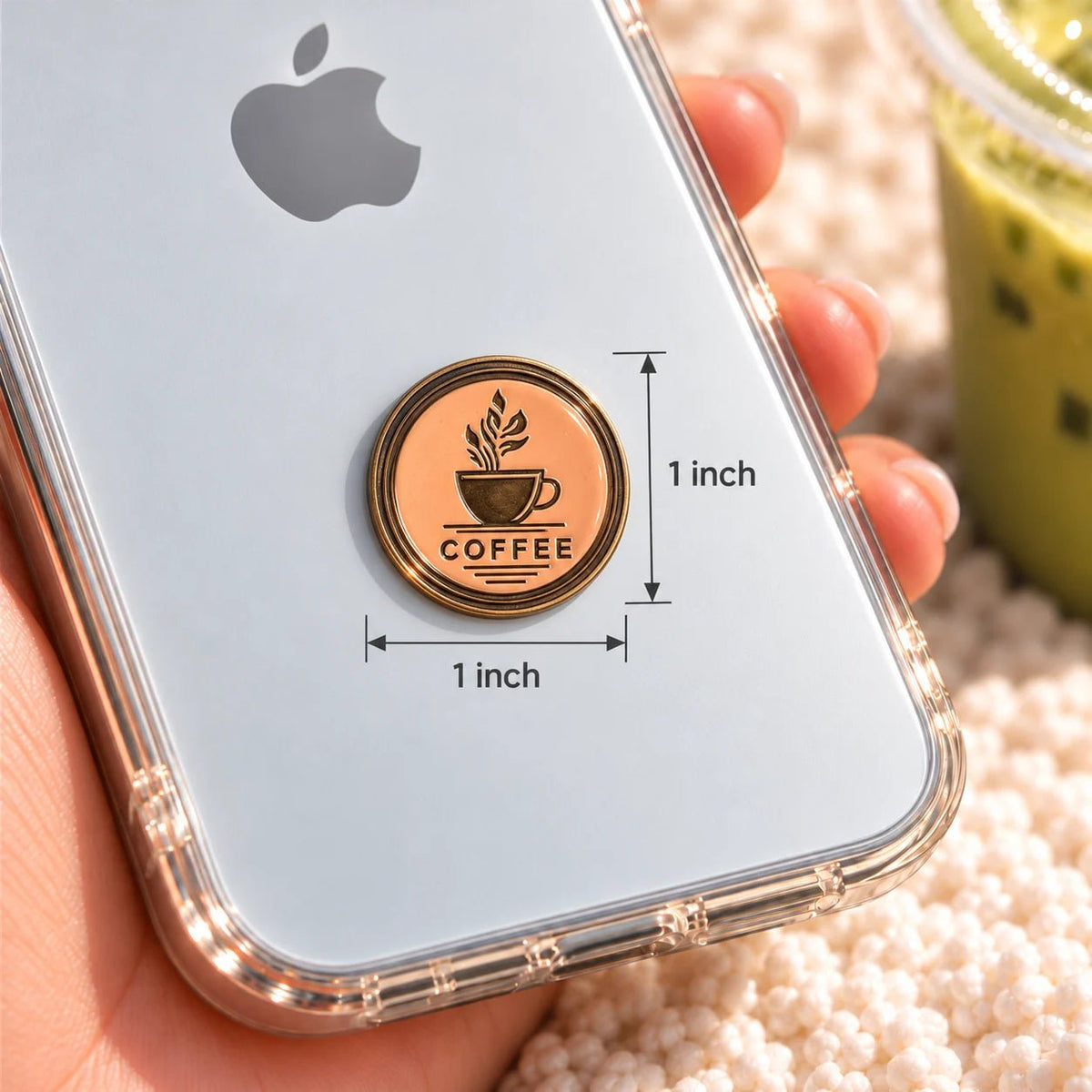 Coffee - Adhesive Metal Charm - BREACHIT