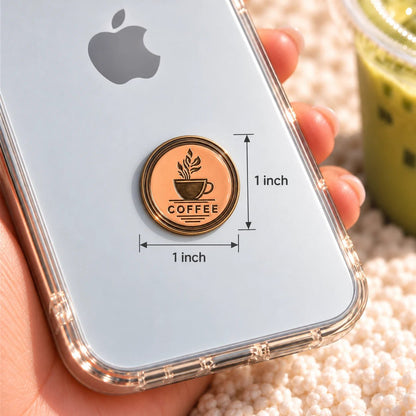Coffee - Adhesive Metal Charm - BREACHIT