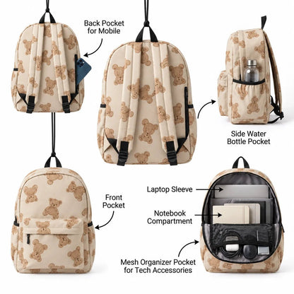 Cozy Cub Allover Printed Backpack - BREACHIT