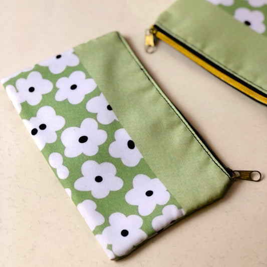 CP013 - Green Floral Customized Pouch - BREACHIT