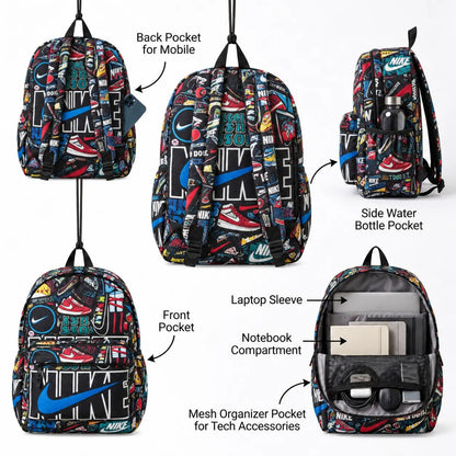 DB009 Just Do It Allover Printed Backpack - BREACHIT