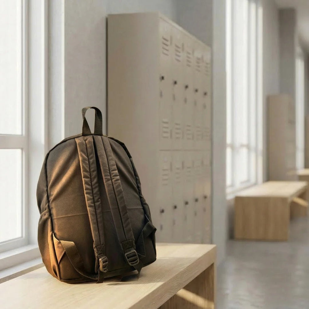 DB067 Black Allover Printed Backpack - BREACHIT