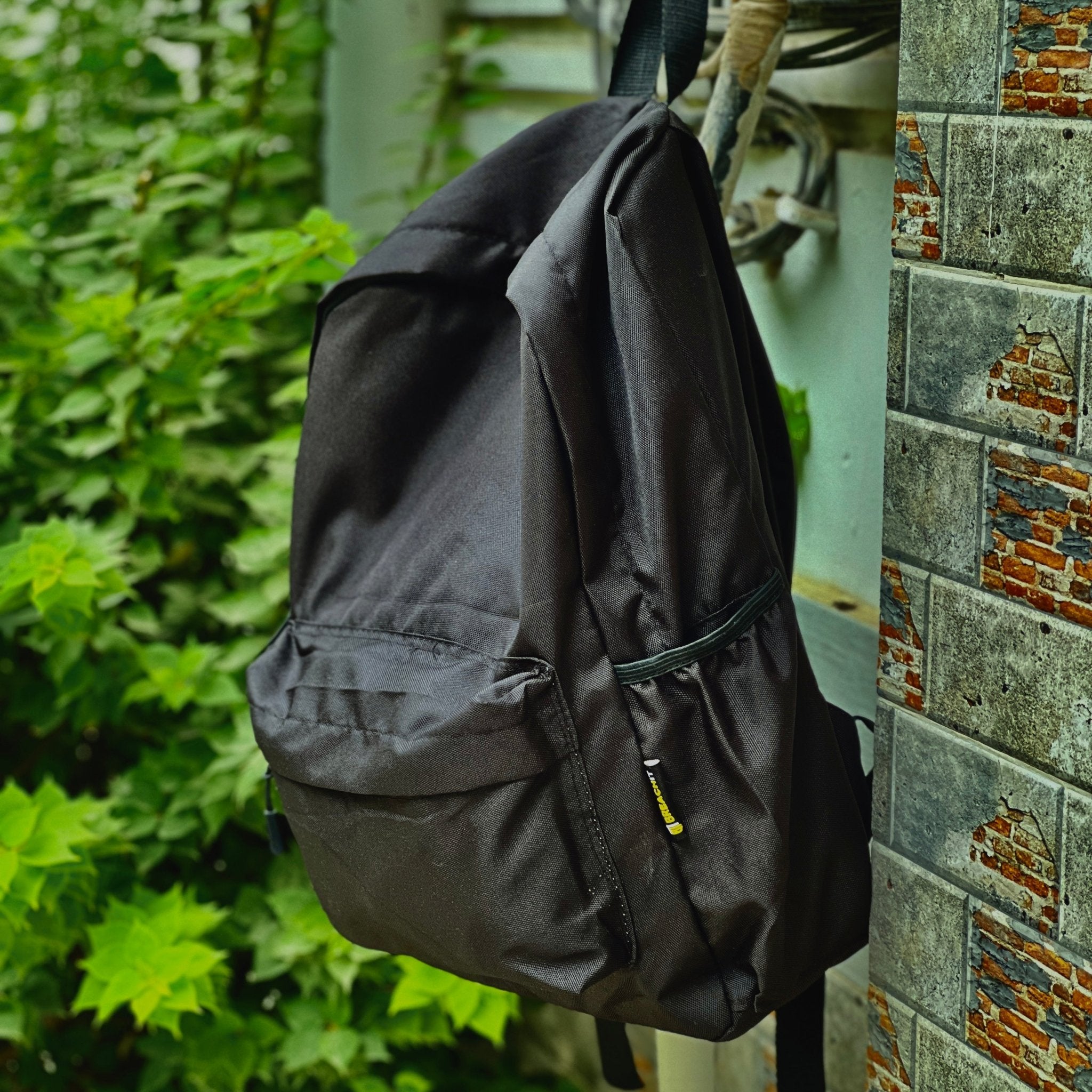 Black Allover Printed Backpack | Make Your Own – BREACHIT