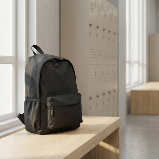 DB067 Black Allover Printed Backpack - BREACHIT