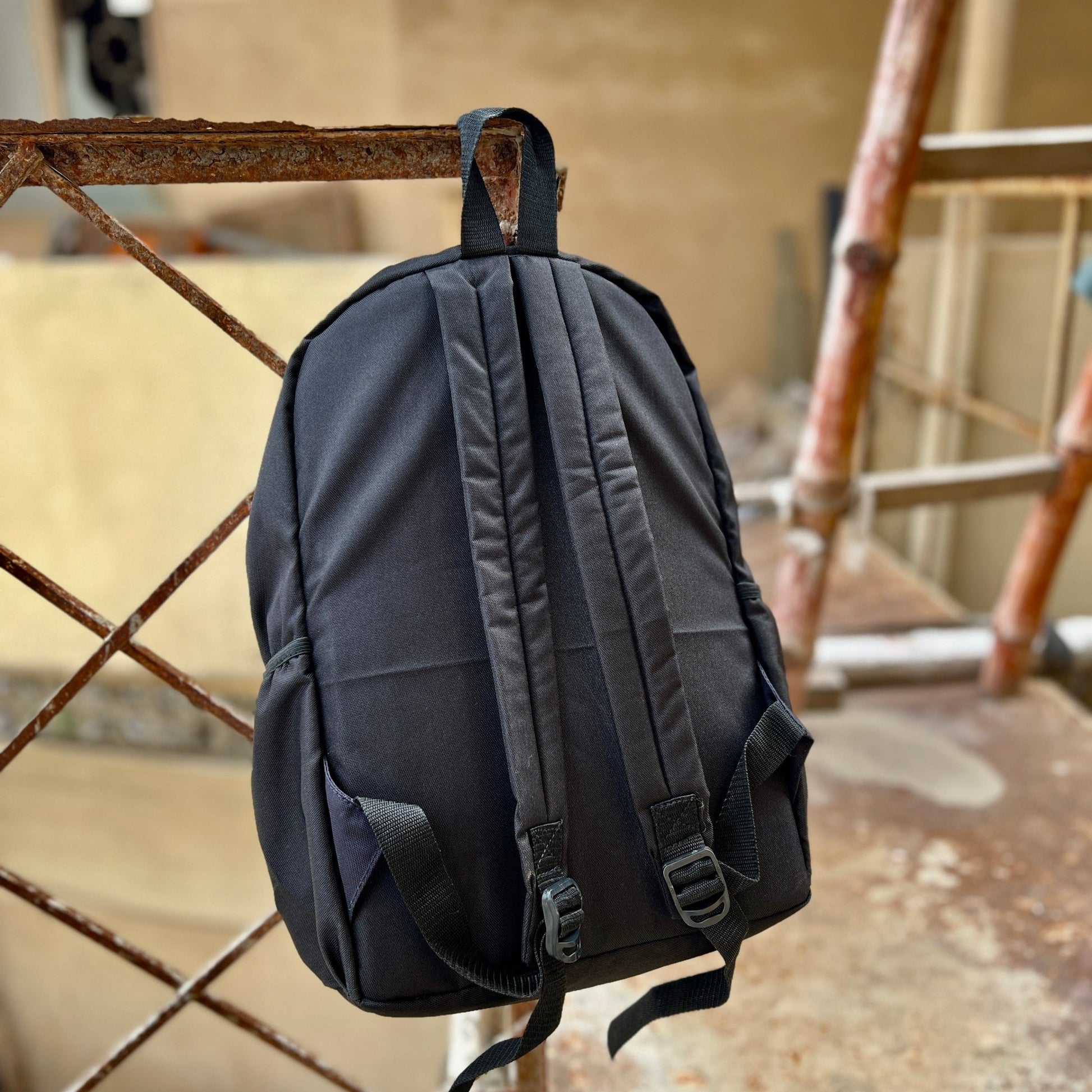 DB067 Black Allover Printed Backpack - BREACHIT